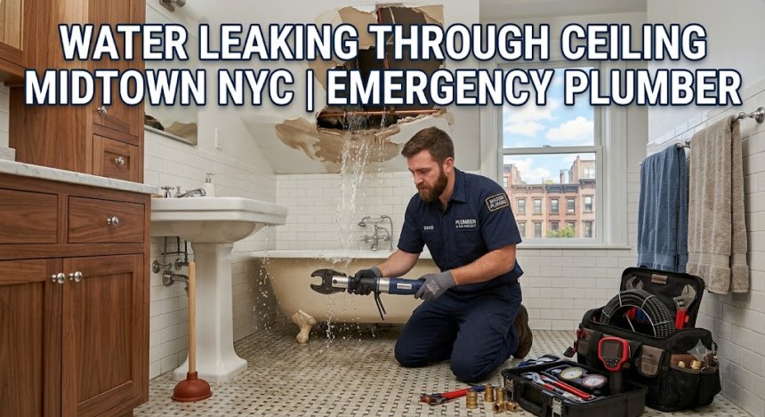 Water Leaking Through Ceiling Midtown NYC | Emergency Plumber