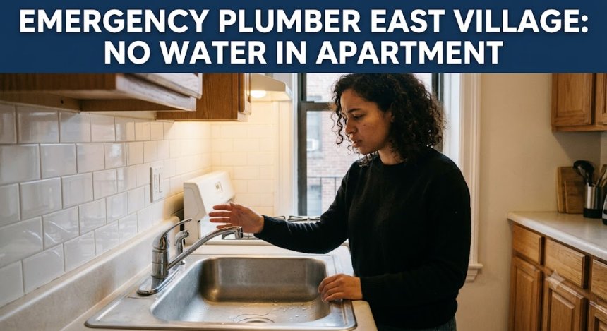 Emergency Plumber East Village: No Water in Apartment